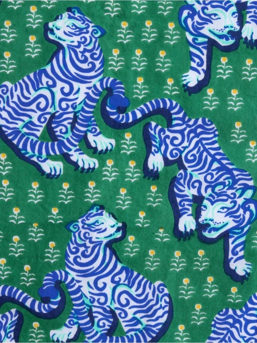 Printfresh Women’s small 100% Organic Cotton Long PJ Set Tiger Queen